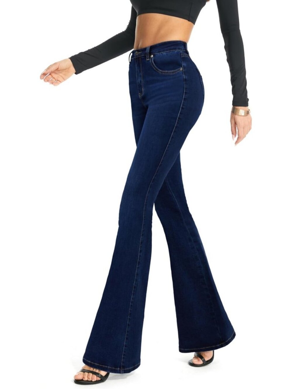 Curvy Stretchy Bootcut Flare Denim Jeans for Women - Totally Shaping Fit